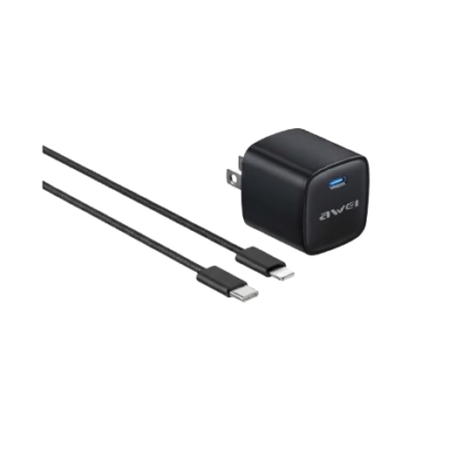 Awei PD90L-US 20W GaN Mini Charger Set