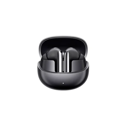 QCY MeloBuds Pro HT08 ANC TWS Earbuds in matte black color with charging case