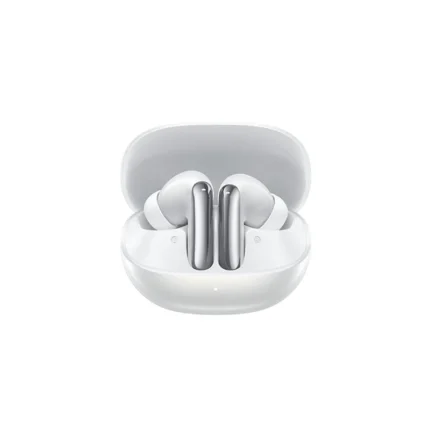 QCY MeloBuds N20 White ANC True Wireless Earbuds with glossy white charging case at Gadget Ocean Bangladesh