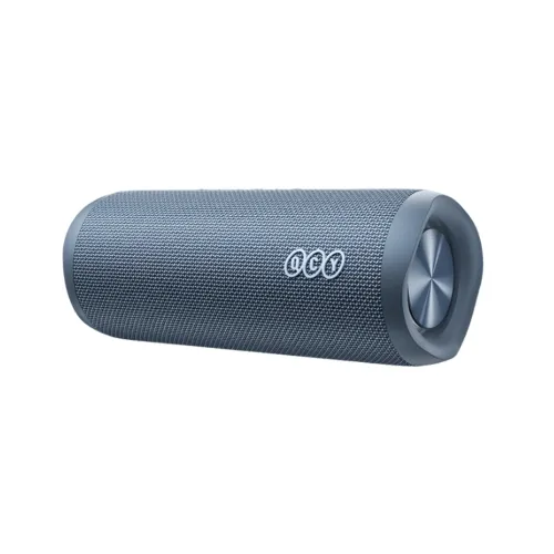 QCY SP7 Portable Bluetooth Speaker in Ocean Blue finish with vibrant RGB lighting